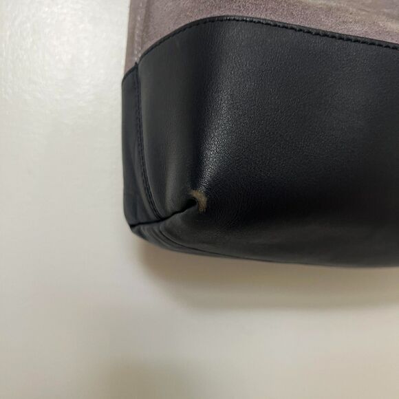 Rag & Bone Walker Convertible Gray Suede & Black Red Leather Tote - Picture 5 of 15